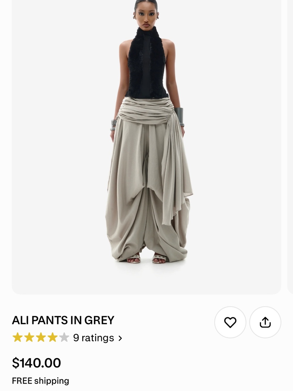 Ali Pants in Grey